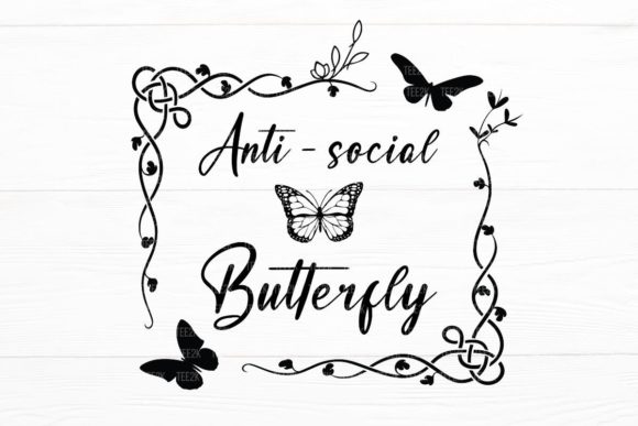 Anti-social Butterfly Inspiration Quote Embroidery Design Review
