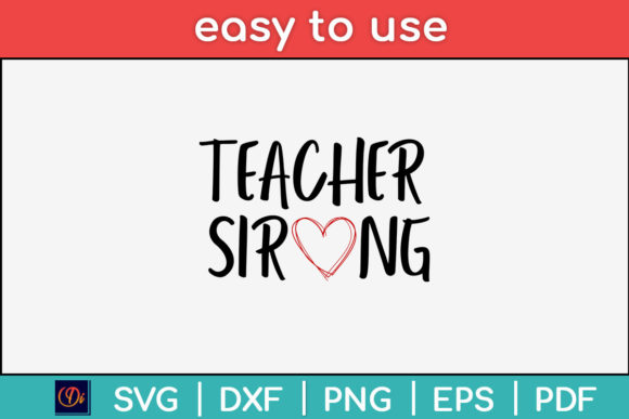 Teacher Strong Doodle Heart Quote SVG Review for Real Projects