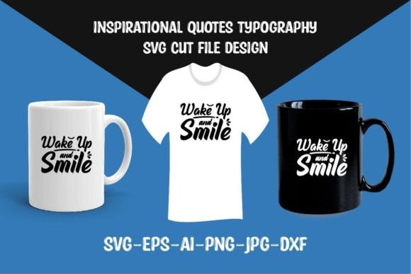 Wake Up and Smile SVG Cut File for Embroidery Projects